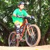 Lampung, : bermain sepeda di pantai duta wisata