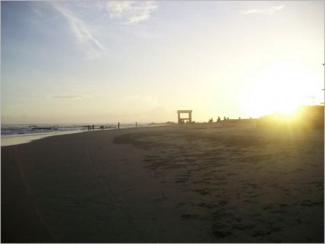 Jawa Barat , Pantai Jayanti Cianjur yang Indah dan Menawan : Sunset Di Pantai Jayanti Cianjur