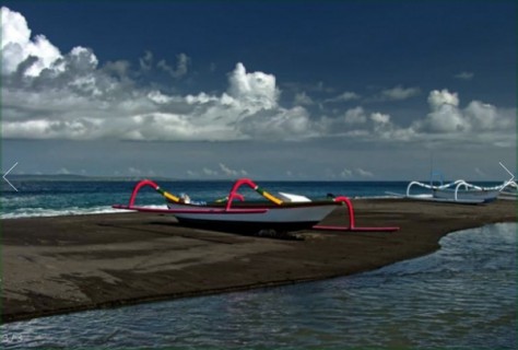 Bali , Pantai Kusamba di Pulau Bali : perahu-nelayan-pantai-kusamba