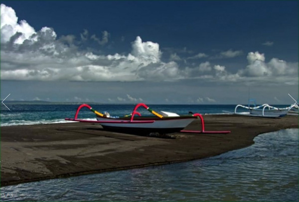 Bali , Pantai Kusamba di Pulau Bali : Perahu Nelayan Pantai Kusamba