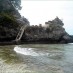 Lampung, : karang-di-pantai-lombang