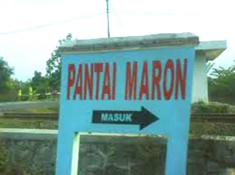 signboard Pantai Maron - Jawa Tengah : Pantai Maron Semarang