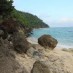 Lampung, : pesisir pantai batu mejan 