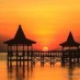 Jawa Timur, : senja di pantai bentar