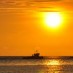 Banten, : Sunset di Pantai Jungkat