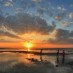 Bali, : panorama sunset Pantai Lasiana
