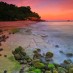 Jawa Barat, : pemandangn Pantai-paga dikala senja