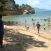 Aceh, : pengunjung pantai firdaus