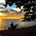 Papua, : senja di pantai amai