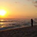Lombok, : sunset di pok tunggal