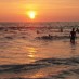 Pulau Cubadak, : sunset suak ribee