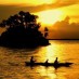 Aceh, : Indahnya sunset di pantai Melawai