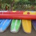 Lampung, : Kao dan Banana Boat di pantai Labu Pade