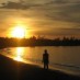 Jawa Barat, : Senja di pantai Bozihona