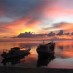 Banten, : Suasana senja di Pantai Baloiya