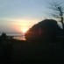 Papua, : keindahan sunrise pantai goa cina