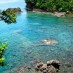 Maluku, : kejernihan perairan pantai kota pintu