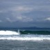 Lampung, : ombak kecil di pantai indah kalangan