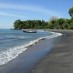 Bali, : pasir hitam di pantai anoi itam