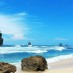 Papua, : pasir putih Pantai Goa China