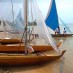 Kalimantan, : perahu nelaya di pantai sembulang