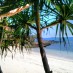 Sumatera Utara, : private beach, hamparan pasir putih pantai kertasari