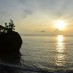 Kalimantan Barat, : suasana senja di pantai Anoi itam