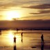 Banten, : sunrise pantai sayang heulang