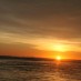 Bengkulu, : sunset di pantai sindangkerta