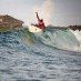 Lombok, : surfing di pantai grupuk