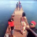Jembatan tempat menunggu kapal cepat di Pianemo - Papua : Kepulauan Pianemo ( kepulauan Fam ),  Raja Ampat – Papua