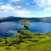 Papua, : Pemandangan dari atas bukit di gili laba