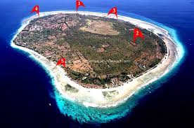 Lombok , Gili Trawangan, Lombok : Pulau Gili Trawangan