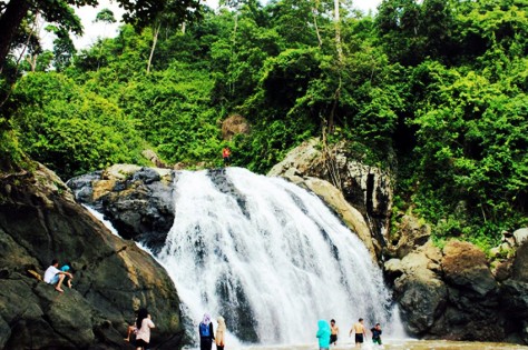 air terjun banyu anjlok - Kalimantan Timur : Pantai Lenggoksono, Malang – Jawa Timur.