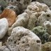DKI Jakarta, : batuan karang yang mendominasi pantai Karang Copong