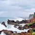 Bali, : debur ombak di pantai karang tawulan