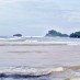 Lampung, : pantai bantol saat air pasang