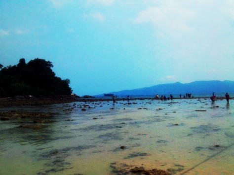 pantai kondang iwak saat sedang surut - Jawa Timur : Pantai Kondang Iwak, Malang – Jawa Timur