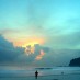 Bali, : senja di pantai modangan