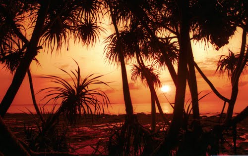 Jawa Barat , Pantai Karang Copong, Banten – Jawa Barat : Sunset Di Pantai Karang Copong