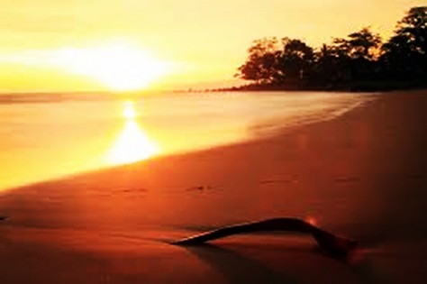sunset pantai Citepus - Jawa Barat : Pantai Citepus, Sukabumi – Jawa Barat