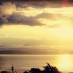 Lombok, : sunset di pulau banggai
