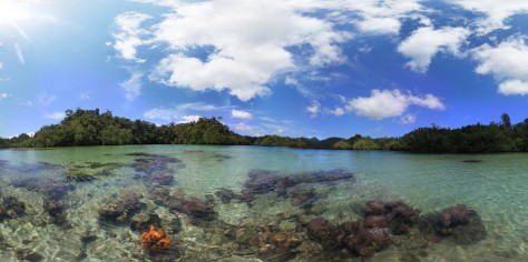 Stitched Panorama - Papua : Hidden Bay, Raja Ampat – Papua