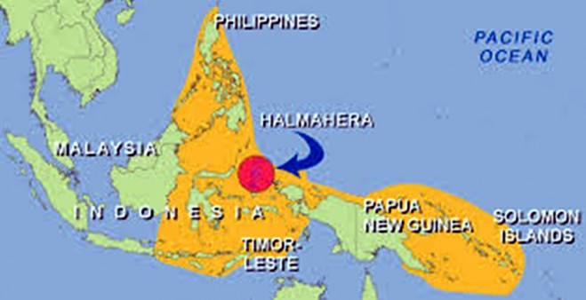 Maluku , Pulau Halmahera – Maluku : Peta Lokasi Halmahera