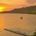 Lombok, : sunset di pulau moyo