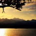 Papua, : sunset di teluk bima